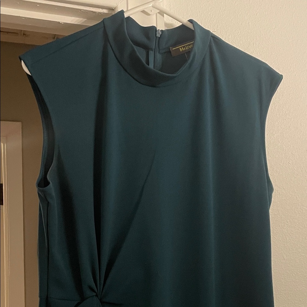 Melanie Teal Sleeveless Dress